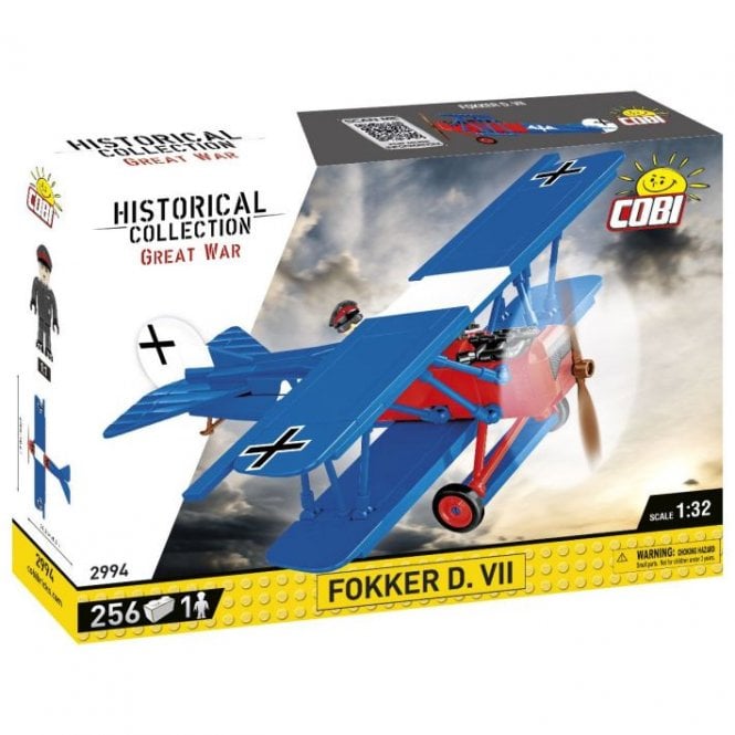 2994 1:32 Historical Collection - Great War - FOKKER D. VII Aircraft Construction Kit 255 Pieces