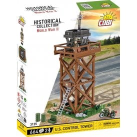 3125 1:35 Historical Collection World War II - U.S Control Tower Military Construction Kit 664 Pieces