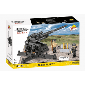 3142 1:35 Historical Collection - WWII - 10.5cm FLAK 39 Military Construction Kit 339 Pieces