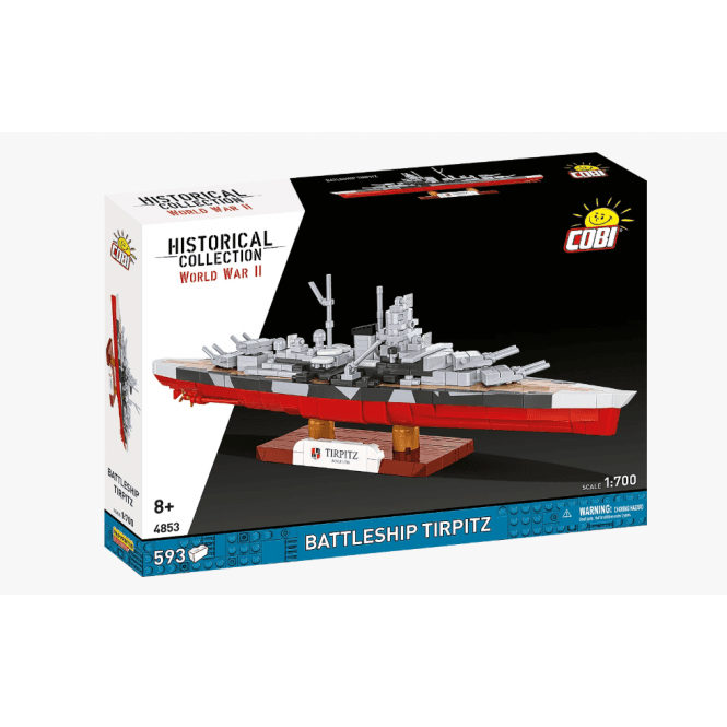4853 1:700 Historical Collection WWII - Battleship Tirpitz Ship Construction Kit 593 Pieces