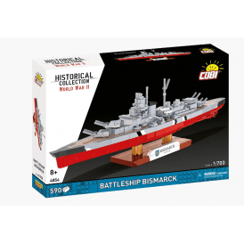4854 1:700 Historical Collection WWII - Battleship Bismarck Construction Kit 590 Pieces