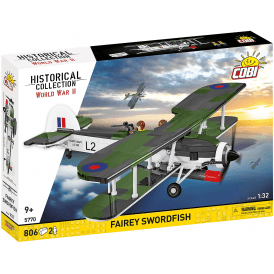 5770 1:32 Historical Collection - World War II - Fairey Swordfish Aircraft Construction Kit 809 Pieces