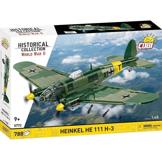 5772 1:48 Historical Collection - World War II - Heinkel He 111 H-3 Aircraft Construction Kit 760 Pieces