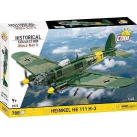 5772 1:48 Historical Collection - World War II - Heinkel He 111 H-3 Aircraft Construction Kit 760 Pieces