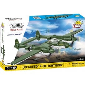 5882 1:48 Historical Collection - World War II - Lockheed Martin - Lockheed P-38 Lightning- Aircraft Construction Kit 332 Pieces