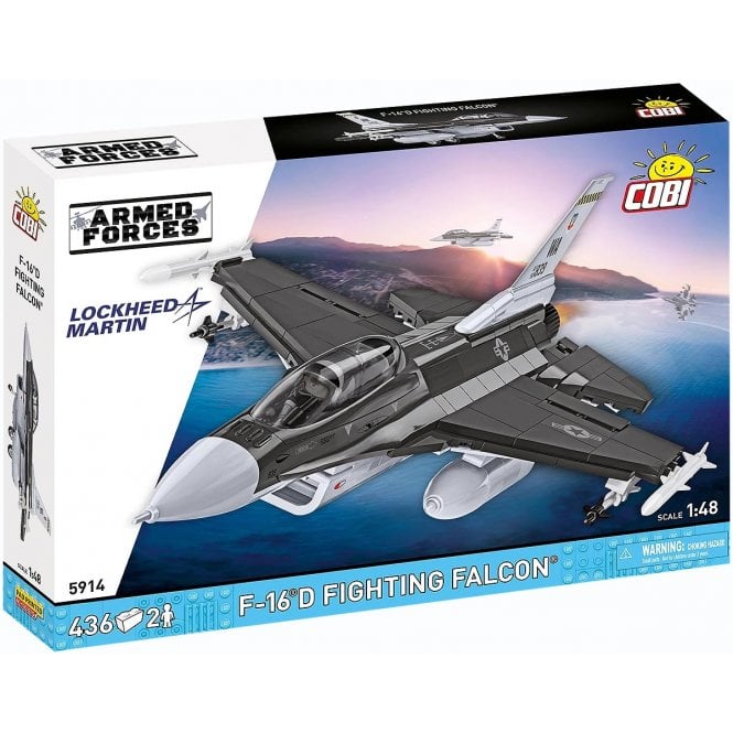 5914 1:48 Armed Forces - F-16D Fighting Falcon Aircraft Construction Kit 436 Pieces