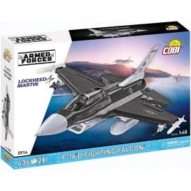 5914 1:48 Armed Forces - F-16D Fighting Falcon Aircraft Construction Kit 436 Pieces