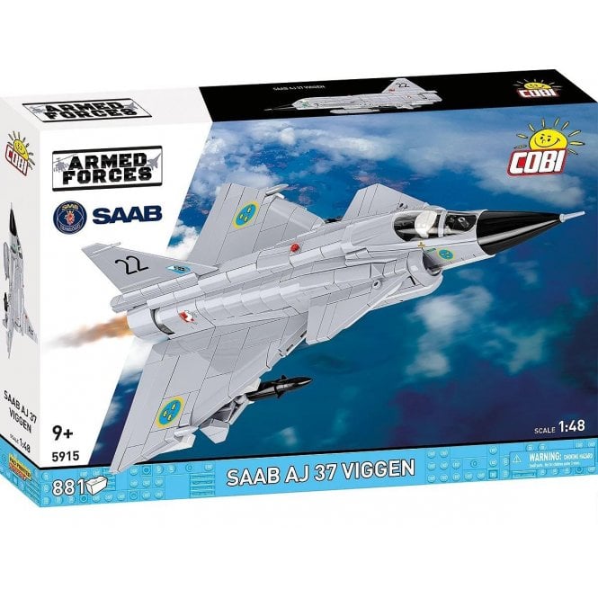 5915 1:48 Armed Forces - SAAB AJ37 VIGGEN Aircraft Construction Kit 836 Pieces