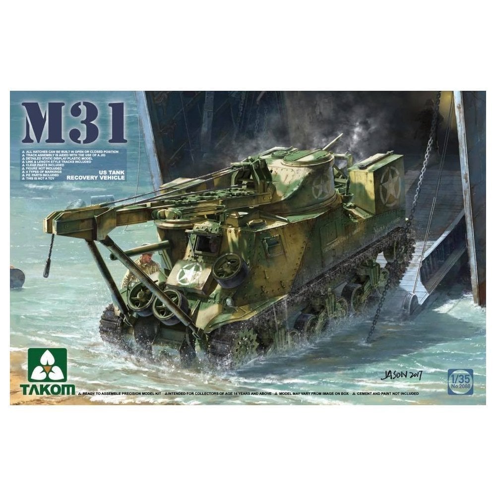 Takom 1:35 M31 US Tank Recovery Vehicle Model Military Kit TAK2088