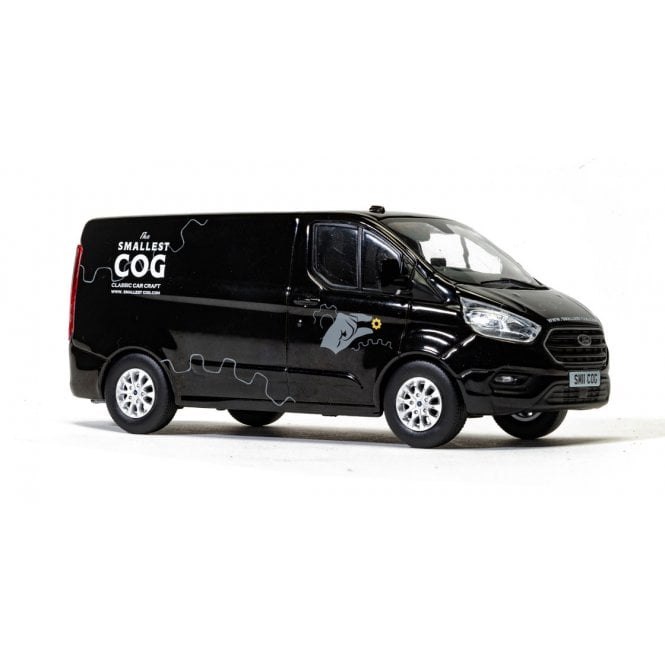 Vanguards 1:43 Ford Transit Custom 300L1 2.0TDCi 130, EcoBlue Limited, Shadow Black, Richard Hammond's ‘The Smallest cog' Model Car